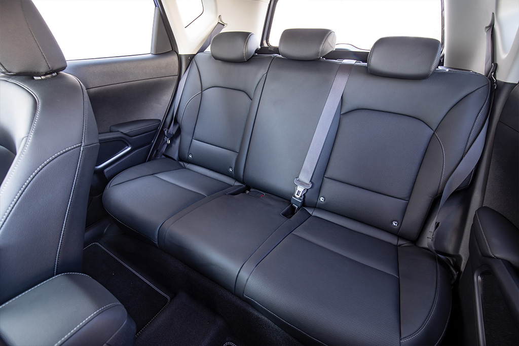 Rear passenger seats of a Kia E Soul